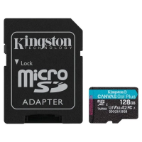 foto карта пам'яті kingston microsdxc 128gb canvas go+ u3 v30 (sdcg3/128gb)+ad