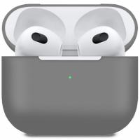 foto чохол для навушників makefuture apple airpods 3 silicone gray (mcl-aa3gr)