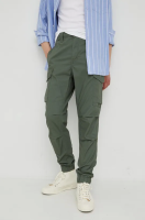 foto бавовняні штани g-star raw чоловічі колір зелений фасон cargo