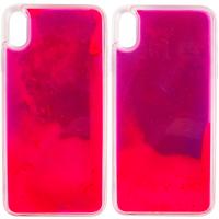 foto неоновий чохол neon sand glow in the dark для iphone x (5.8") (фіолетовий / рожевий) 789869
