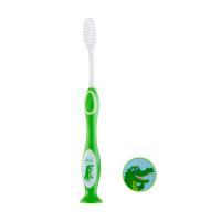 foto дитяча зубна щітка chicco від 3-6 років, зелена, 1 шт (09079.20.20)