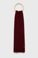 foto шарф lyle & scott колір бордовий гладкий