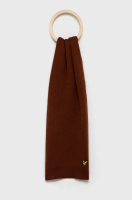 foto шарф lyle & scott колір коричневий гладкий