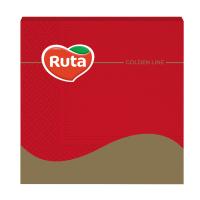 foto серветки столові ruta 33*33 3-шарові червоні, 20 шт