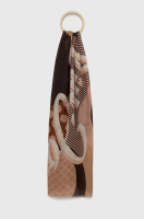 foto шарф liu jo жіночий колір бежевий візерунок