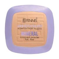 foto компактна мінеральна пудра для обличчя fennel mineral compact powder без тальку, peach, 8 г