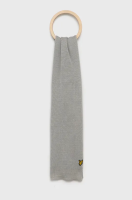 foto шарф lyle & scott колір сірий гладкий