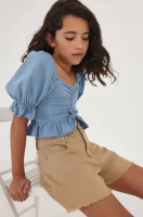 foto дитячі джинсові шорти mayoral колір бежевий однотонні