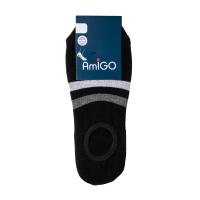 foto аміго шкарпетки чоловічі ss19 чешки-кільце р.25 чорні з сірими смужками