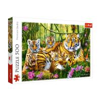 foto пазли trefl сім'я тигрів, від 10 років, 500 елементів (37350)