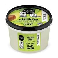 foto маска для волосся organic shop organic avocado and honey hair mask мед та авокадо, 250 мл