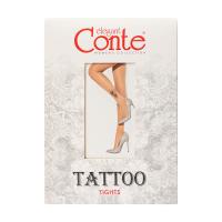 foto фантазійні колготки жіночі conte elegant tattoo 20с-17сп, з малюнком garden, 20 den, 005 bronz, розмір 4