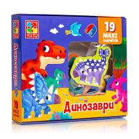 foto набір магнітів vladi toys динозаври, українською мовою, від 3 років, 19 магнітів (vt3106-23)