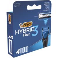 foto картридж для станка чоловічого bic flex 3 hybrid 4 шт. (3086123480926)
