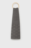foto шарф liu jo жіночий колір сірий з аплікацією