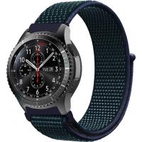 foto ремінець для смарт-годинника becover nylon style for samsung galaxy watch 46mm/watch 3 45mm/gear s3 classic/gear s3 frontier blue-green (705868)