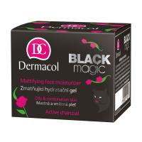 foto гель для обличчя dermacol black magic зволожуючий з матуючим ефектом для комбінованої та жирної шкіри з активованим вугіллям, 50мл