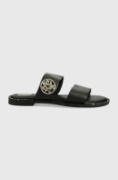 foto шкіряні шльопанці mexx sandal jowella жіночі колір чорний