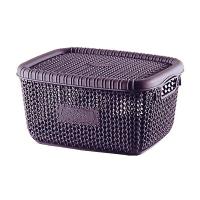 foto кошик для зберігання з кришкою violet house 1009 віолетта plum, 14*21*27 см, 5 л