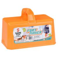 foto набір для гри в пісочниці same toy 2 в 1 fort maker orange (618ut-2)