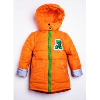 foto дитяча куртка жилетка з світловідбиваючими елементами minecraft помаранчева 122 ріст 1062c122