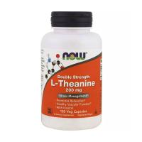 foto харчова добавка в капсулах now foods double strength l-theanine l-теанін, 200 мг, 120 шт