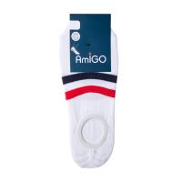 foto аміго шкарпетки чоловічі ss19 чешки-кільце р.27 білі з синьою та червоною смужками