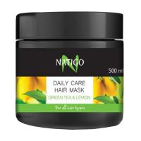 foto щоденна маска natigo для всіх типів волосся, із зеленим чаєм та лимоном, 500 мл