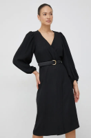foto сукня vila vitrixie колір чорний midi розкльошена
