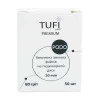 foto змінні файли для педикюрного диска tufi profi podo 80 грит, 50 шт (101568)