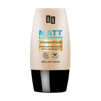 foto матувальний тональний крем для обличчя aa make up matt & smoothing foundation 103 light beige, 30 мл