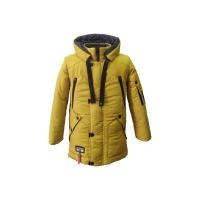 foto зимняя куртка подростковая pikul конкорд, со съёмной меховой жилеткой, размер 34, рост 128 см, желтый