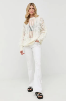 foto светр з домішкою вовни twinset жіночий колір бежевий легкий