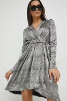 foto сукня vila колір срібний mini розкльошена