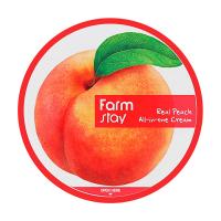 foto універсальний крем для обличчя та тіла farmstay real peach all-in-one cream з екстрактом персика, 300 мл