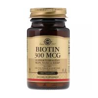 foto харчова добавка вітаміни в таблетках solgar біотин 300 мкг, 100 шт