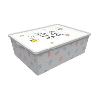 foto контейнер для зберігання qutu trend box cute sky, 17.5*37*52.5 см, 25 л