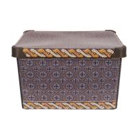 foto кошик для зберігання з кришкою violet house decor mosaic 23*29.5*39.5, 20 л (0648)