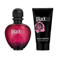 foto парфумований набір paco rabanne black xs for her жіночий (туалетна вода, 50 мл + лосьйон для тіла, 75 мл)