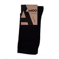 foto шкарпетки чоловічі amigo високі, спортивні, чорні, розмір 27