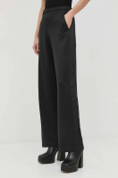 foto штани max&co. жіночі колір чорний широке висока посадка
