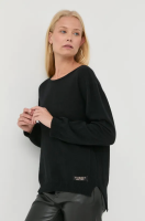 foto вовняний светр twinset жіночий колір чорний легкий