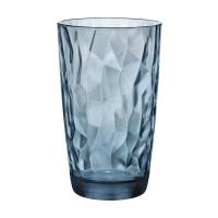 foto набір високих склянок bormioli rocco diamond ocean blue, 6*470 мл