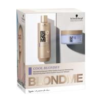 foto набір для волосся schwarzkopf professional blondme cool blondes (шампунь, 300 мл + маска, 200 мл)