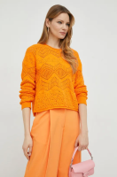 foto бавовняний светр twinset колір помаранчевий