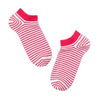foto шкарпетки жіночі conte elegant active 15с-46сп 073 ультракороткі, бiло-малинові, розмір 23