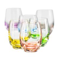foto набір склянок для напоїв та води crystalite bohemia rainbow, 6*300 мл (25180/d4662/300)