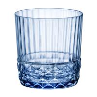 foto набір низьких склянок bormioli rocco america'20s sapphire blue, 6*380 мл (122152bbc121990)