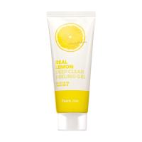 foto пілінг-гель для обличчя farmstay real lemon deep clear peeling gel з екстрактом лимону, 100 мл