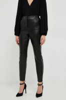 foto штани patrizia pepe жіночі колір чорний облягаюче висока посадка